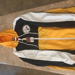 Pittsburgh Steelers Mitchell&Ness Windbreaker Throwback Jacket.